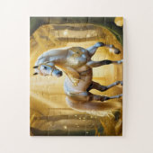 Betoverd paard in het gouden bos legpuzzel (Verticaal)