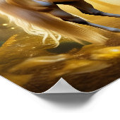 Betoverd paard in het gouden bos poster (Hoek)