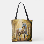 Betoverd paard in het gouden bos tote bag (Achterkant)