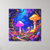 Betoverd paddenstoelenbos canvas afdruk (Voorkant)