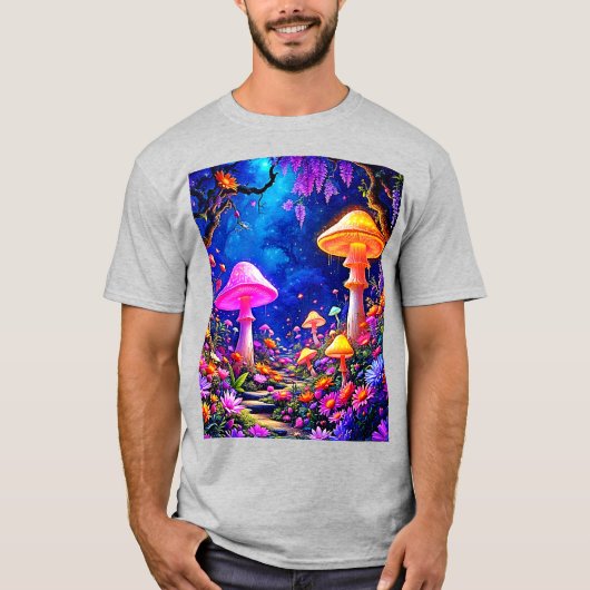Betoverd paddenstoelenbos t-shirt (Voorkant)