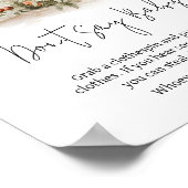 Betoverd paddenstoelenbos zegt geen Baby Poster (Hoek)