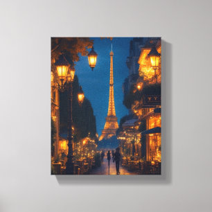 Betoverd Parijs: 3 Canvas Afdruk