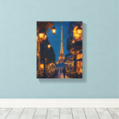 Betoverd Parijs: 3 Canvas Afdruk (Insitu (Houten vloer))
