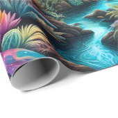 Betoverd psychedelisch droomlandschap cadeaupapier (Rol Hoek)