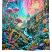 Betoverd psychedelisch droomlandschap douchegordijn (Voorkant)