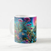Betoverd psychedelisch droomlandschap koffiemok (Voorkant links)