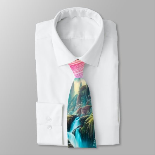 Betoverd psychedelisch droomlandschap stropdas (Gebonden)