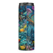 Betoverd psychedelisch droomlandschap thermosbeker (Achterkant)