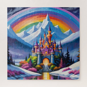 Betoverd regenboogkasteel legpuzzel