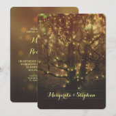 Betoverd romantisch bos licht vrijgezellenfeest kaart (Voorkant / Achterkant)