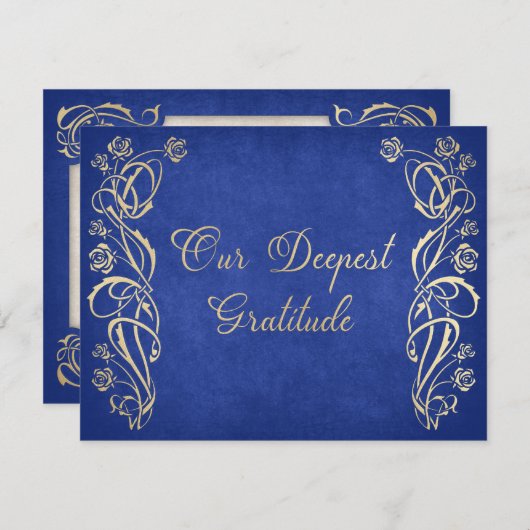 Betoverd Roos Castle bruiloft Bedankkaart (Voorkant / Achterkant)