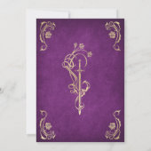 Betoverd Roos Castle bruiloft Kaart (Achterkant)