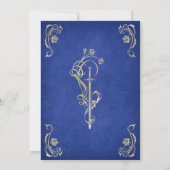 Betoverd Roos Castle bruiloft Kaart (Achterkant)