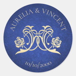 Betoverd Roos Castle bruiloft Ronde Sticker