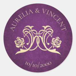 Betoverd Roos Castle bruiloft Ronde Sticker