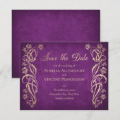 Betoverd Roos Castle bruiloft Save The Date (Voorkant / Achterkant)