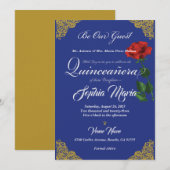 Betoverd Roos Quinceanera Kaart (Voorkant / Achterkant)