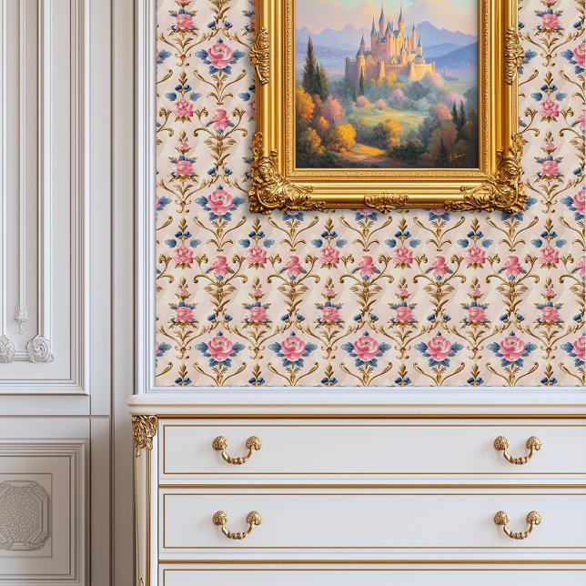 Betoverd Roos wandtapijt Princesscore Behang (Enchanted Rose Tapestry Princesscore Wallpaper)