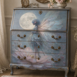 Betoverd Roze Fee Waterverf Fantasie Decoupage Tissuepapier