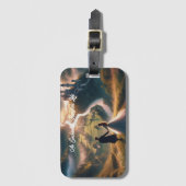 Betoverd sprookjesachtig landschap bagagelabel (Voorkant (verticaal))