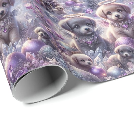 Betoverd sprookjesachtig puppy inpakpapier (Rol Hoek)