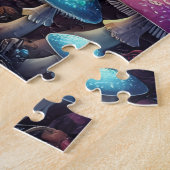 Betoverd Sprookjesboomdorp Fantasievol Fantasie Legpuzzel (Zijkant)