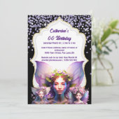 Betoverd sprookjesstof glitter pixie meisjes magis kaart (Staand voorkant)