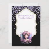 Betoverd sprookjesstof glitter pixie meisjes magis kaart (Achterkant)