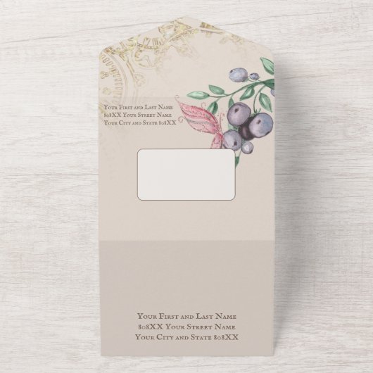 Betoverd sprookjesthema all in one uitnodiging (Buitenkant)