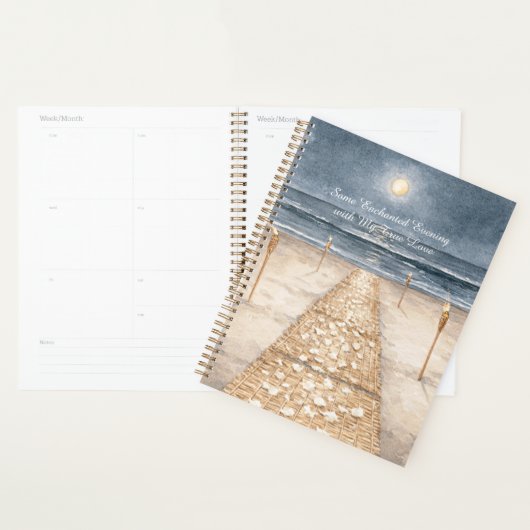 Betoverd Strand Oceaan Avond Planner (Display)