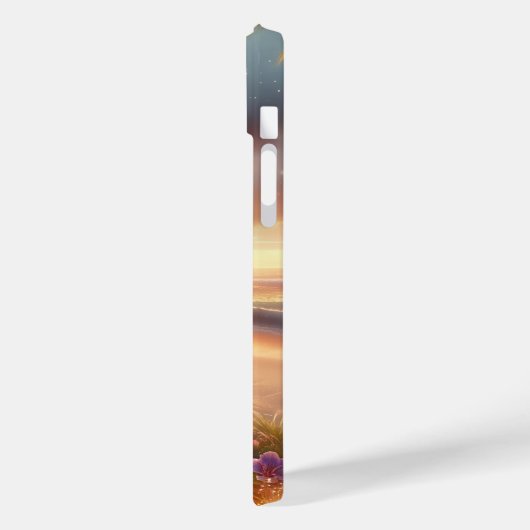 Betoverd Tropisch Strand met Magische Hibiscus Case-Mate iPhone Case (Achterkant / Links)