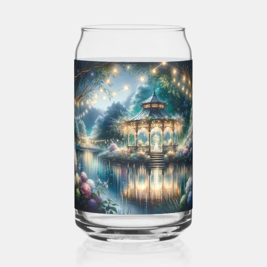 Betoverd Tuinpaviljoen Schemerreflectie Blikvorm Glas (Voorkant)