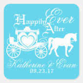 Betoverd vervoersprookje vierkante sticker (Voorkant)