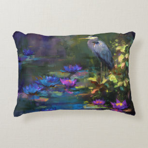 Betoverd Vijverwaterlelie Natuur Aquarel Accent Kussen