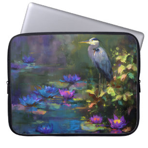 Betoverd Vijverwaterlelie Natuur Aquarel Laptop Sleeve