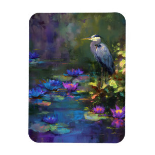 Betoverd Vijverwaterlelie Natuur Aquarel Magneet