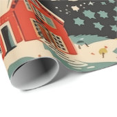 Betoverd Village Feestelijk Cadeaupapier (Rol Hoek)