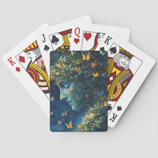 Betoverd Vlinderbos Godin (1) Pokerkaarten (Achterkant)