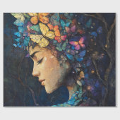 Betoverd Vlinderbos Godin (5) Cadeaupapier (Vlak)