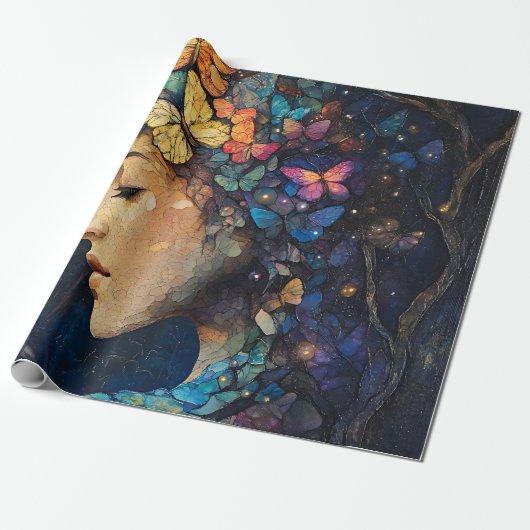 Betoverd Vlinderbos Godin (5) Cadeaupapier (Uitgerold)