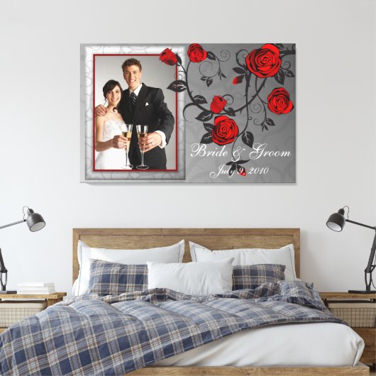 Betoverd voor bruiloft foto Keepsake verpakt Canva Canvas Afdruk (Insitu (Slaapkamer))