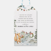 Betoverd Winterbos | Verjaardag Cadeaulabel (Voorkant)