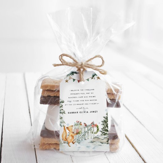 Betoverd Winterbos | Verjaardag Cadeaulabel