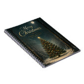 Betoverd Winterwoud Kerstmis Notitieboek (Rechterzijde)