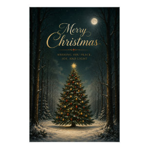 Betoverd Winterwoud Kerstmis Perfect Poster