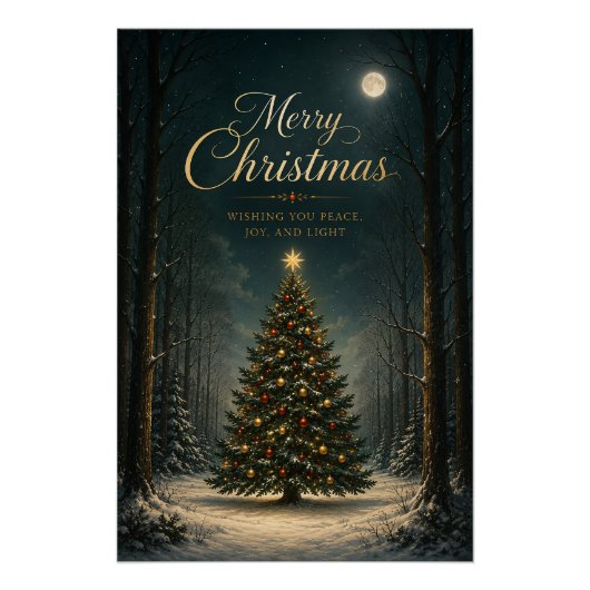 Betoverd Winterwoud Kerstmis Perfect Poster (Voorkant)