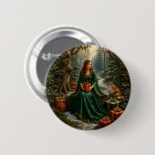 Betoverd Winterwoud Ronde Button 5,7 Cm (Voorkant /achterkant)