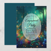 Betoverd woud van stralende juwelen verlovingsring kaart (Voorkant / Achterkant)