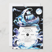 Betoverd Zee Fun Pirate Verjaardag Kaart (Voorkant)